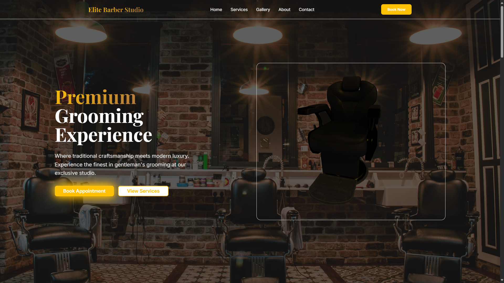 Landing Page - Barber
